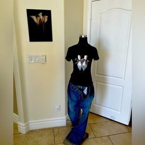 Pearl embellished t-shirt size M